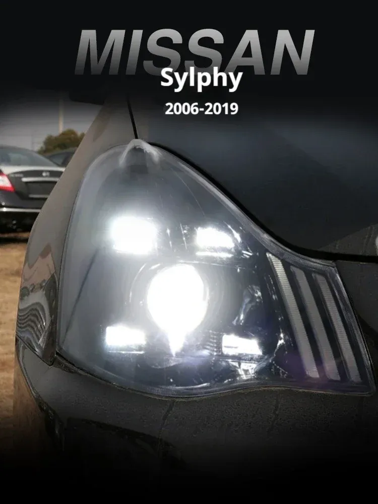 Фары передние LED с ходовыми огнями для Nissan Sylphy/Sentra (2006-2019), комплект, комплект, FT Carlight Carlight — фото 3