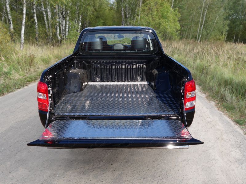 Защитный вкладыш в кузов Mitsubishi L200 2019-, дно, борт, алюминиевый, ТСС — фото 1