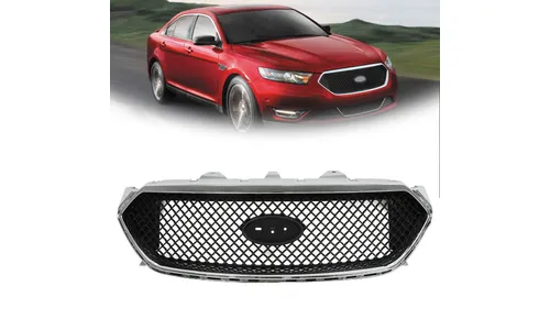 Верхняя решетка переднего бампера для Ford Taurus SHO 2013-2018 годов выпуска сменная черная хромированная — фото 1