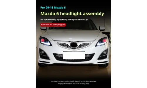 Фары передние LED с ходовыми огнями для Mazda 6 (2009-2016), комплект, комплект, FT Carlight Carlight — фото 4