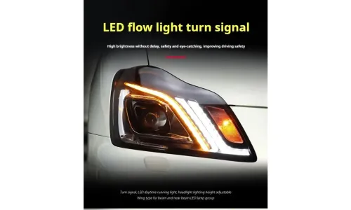 Фары передние LED с ходовыми огнями для Toyota Crown (2003-2009), комплект, FT Carlight — фото 2