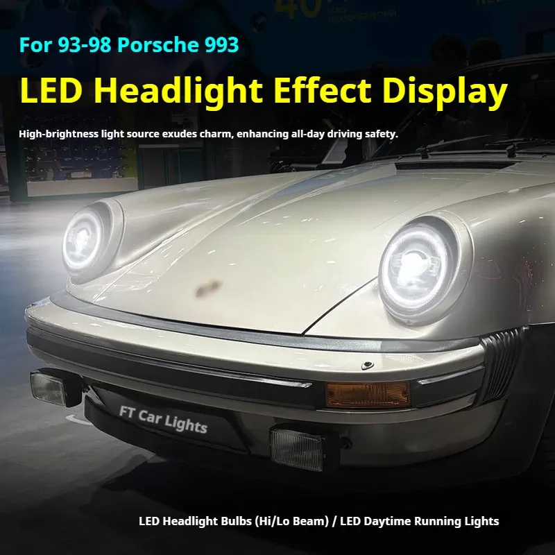 Фары передние LED с ходовыми огнями для Porsche 993 (1993-1998), комплект, комплект, FT Carlight Carlight — фото 5