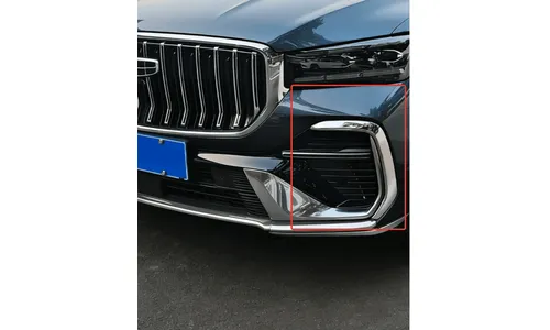 Накладки "усы" на передний бампер Geely Monjaro 2026-, хром — фото 2