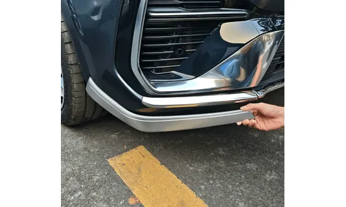 Накладки на низ переднего бампера Geely Monjaro 2026-, матовый хром — фото 3