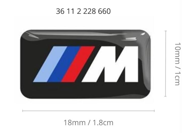Эмблема-наклейка M BMW, оригинал — фото 3