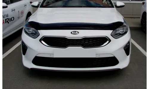 Дефлектор капота KIA Ceed 2018-, темный / Киа Сид — фото 2