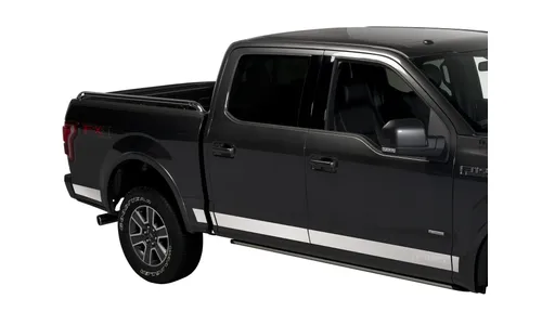 F-150 SUPERCREW 2021-2023 BLACK PLATINUM BODY SIDE MOLDING FOR 6.5' BED — фото 4