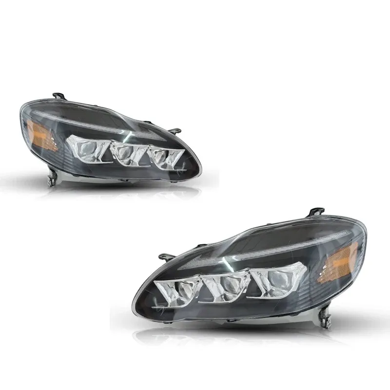 Фары передние LED с ходовыми огнями для Toyota Corolla (2003-2008, США), комплект, комплект, FT Carlight Carlight — фото 6