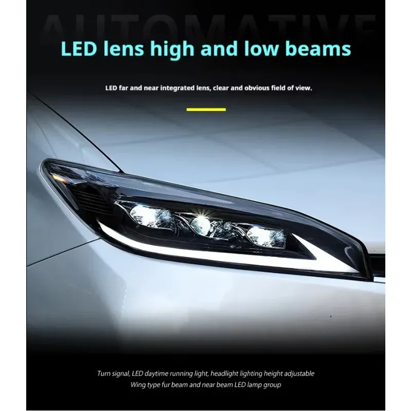 Фары передние LED с ходовыми огнями для Toyota Wish (2009-2015), комплект, комплект, FT Carlight Carlight — фото 2