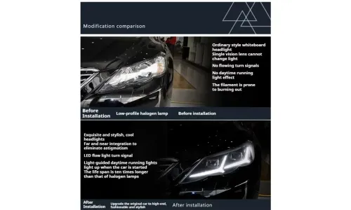 Фары передние LED с ходовыми огнями для Toyota Reiz Mark X (2010-2013), комплект, комплект, FT Carlight Carlight — фото 6