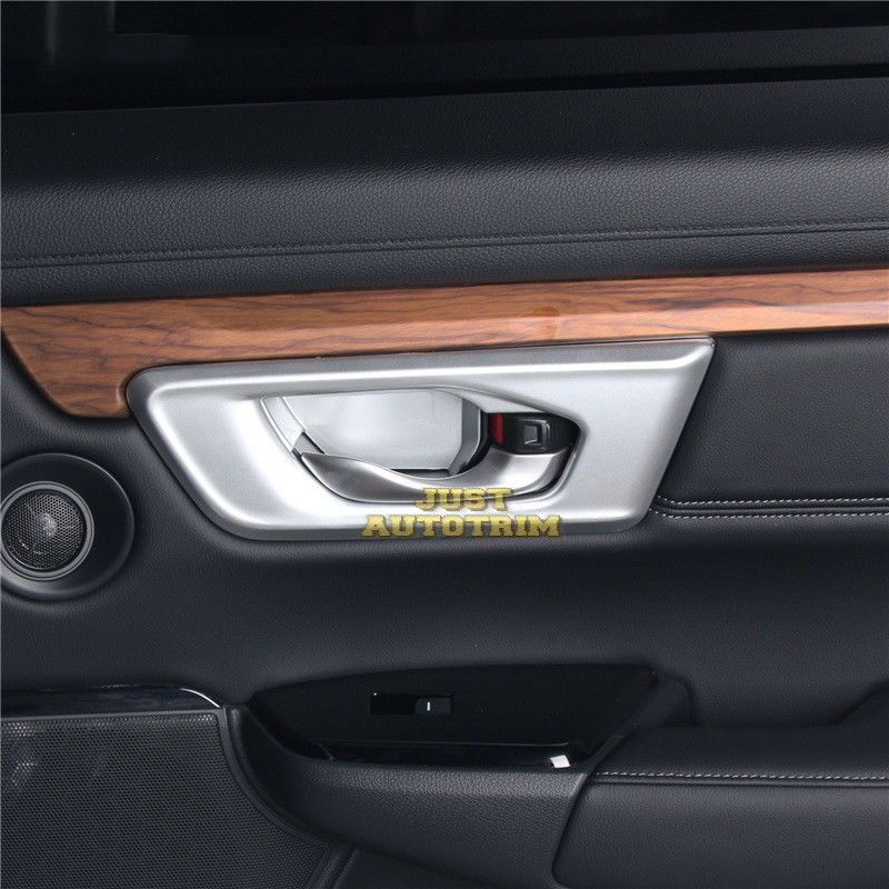 Накладки обрамления внутренних ручек открывания дверей Honda CR-V 2017-, матовый хром — фото 1