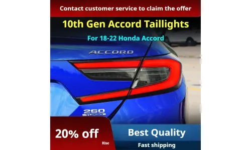 Задние LED-фонари динамический поворотник для Honda Accord 10 (2018-2022), комплект, комплект, FT Carlight Carlight — фото 3