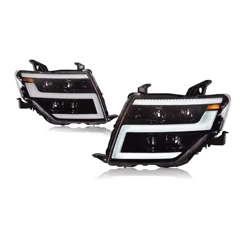 Фары передние LED с ходовыми огнями для Mitsubishi Pajero V97 (2005-2021), комплект, комплект, FT Carlight Carlight — фото 6