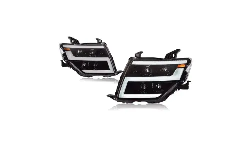 Фары передние LED с ходовыми огнями для Mitsubishi Pajero V97 (2005-2021), комплект, комплект, FT Carlight Carlight — фото 6