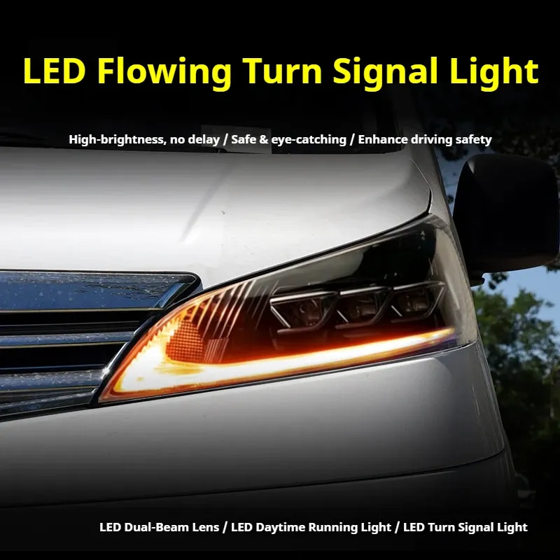 Фары передние LED с ходовыми огнями для Nissan NV200 (2010-2018), комплект, комплект, FT Carlight Carlight — фото 3
