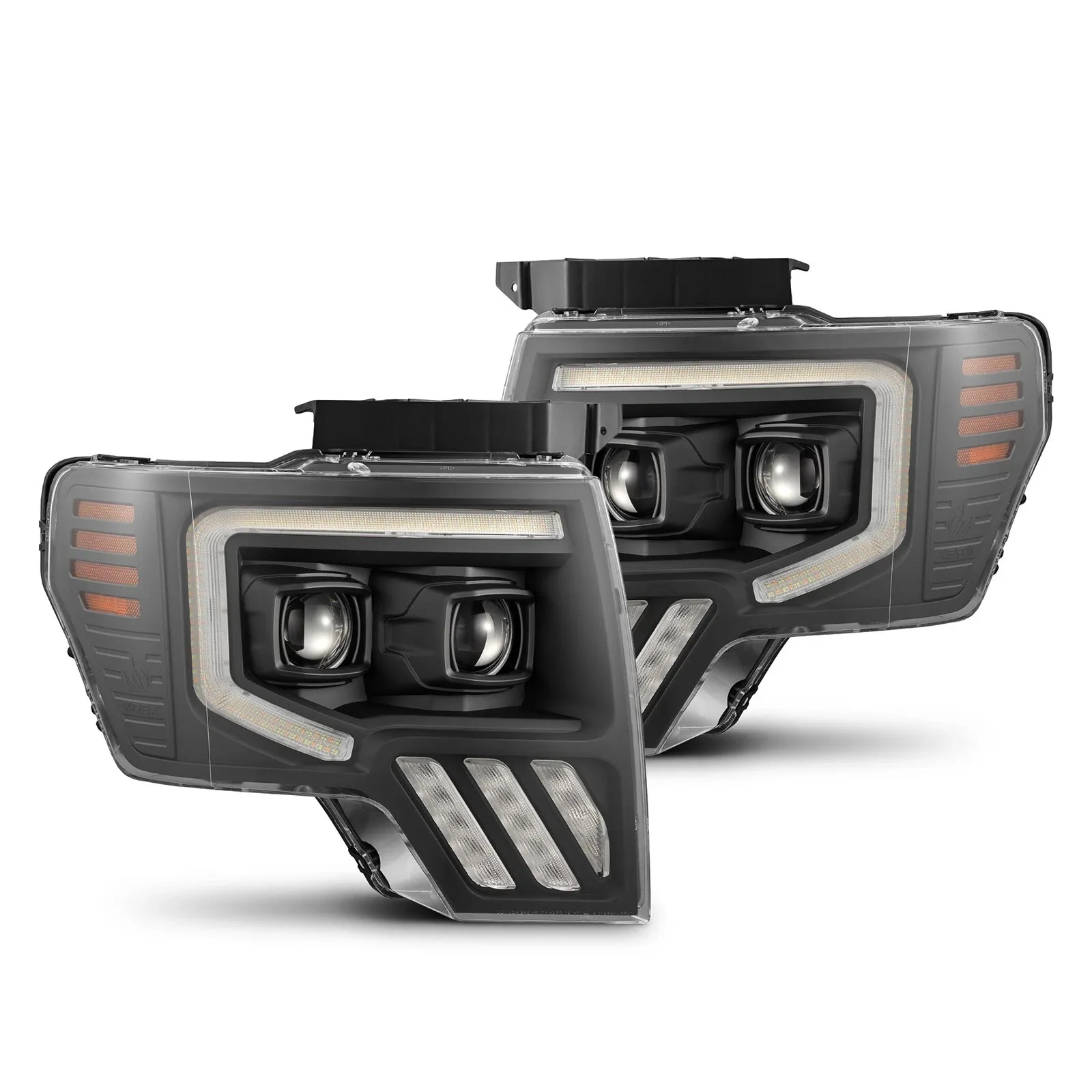 Фары проекторные Black MKII LUXX для Ford F-150 2009–2014, AlphaRex — фото 1