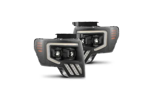 Фары проекторные Black MKII LUXX для Ford F-150 2009–2014, AlphaRex — фото 1
