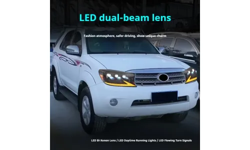 Фары передние LED с ходовыми огнями для Toyota Fortuner (2008-2011), комплект, комплект, FT Carlight Carlight — фото 4