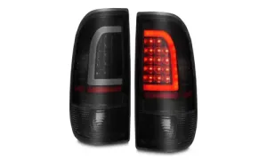 Ford F-350 Super Duty 1999-2007 задние фонари-w/Light Bar, цвет черный Housing, коплект, ANZO USA — фото 1