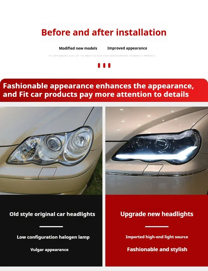 Фары передние LED с ходовыми огнями для Toyota Reiz Mark X (2005-2009), комплект, комплект, FT Carlight Carlight — фото 7