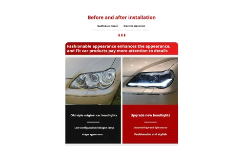 Фары передние LED с ходовыми огнями для Toyota Reiz Mark X (2005-2009), комплект, комплект, FT Carlight Carlight — фото 7