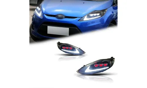 Фары передние LED с ходовыми огнями для Ford Fiesta (2009-2012), комплект, комплект, FT Carlight Carlight — фото 1