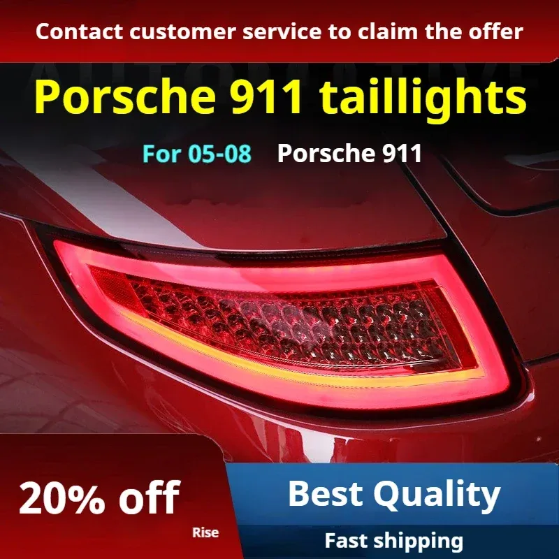 Задние LED-фонари динамический поворотник для Porsche 911 997.1 (2005-2008), комплект, комплект, FT Carlight Carlight — фото 3