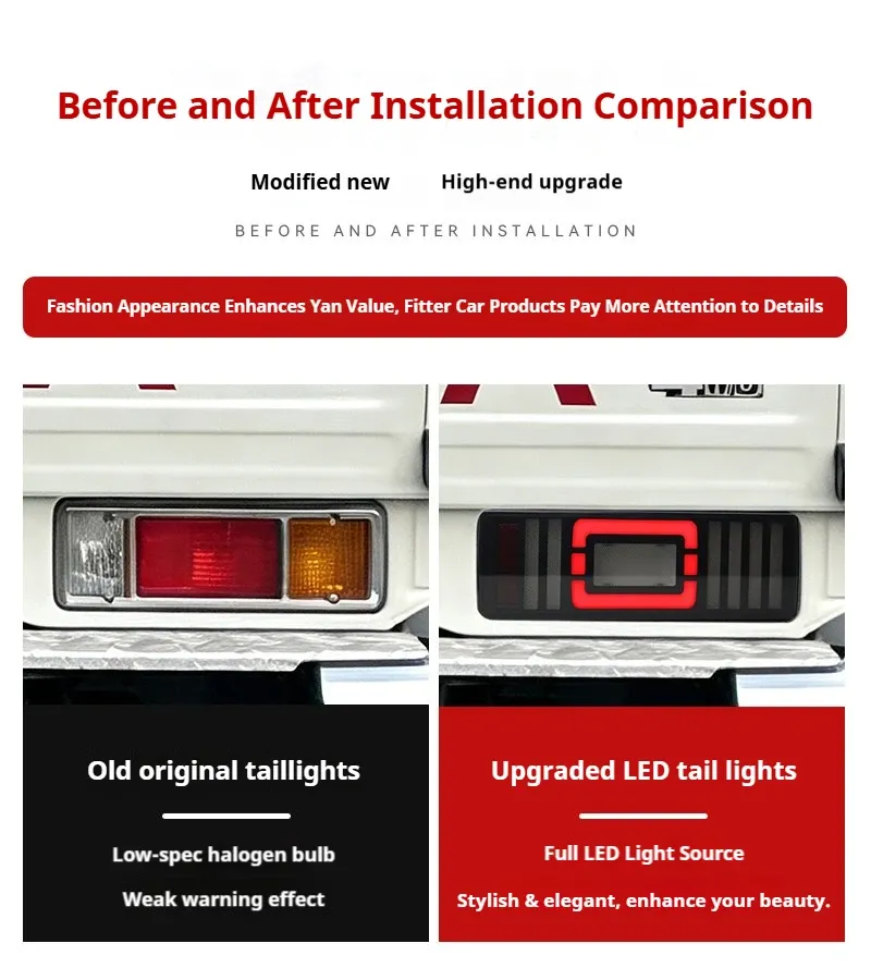 Задние LED-фонари динамический поворотник для Toyota Land Cruiser 70 (2007-2024), комплект, комплект, FT Carlight Carlight — фото 7