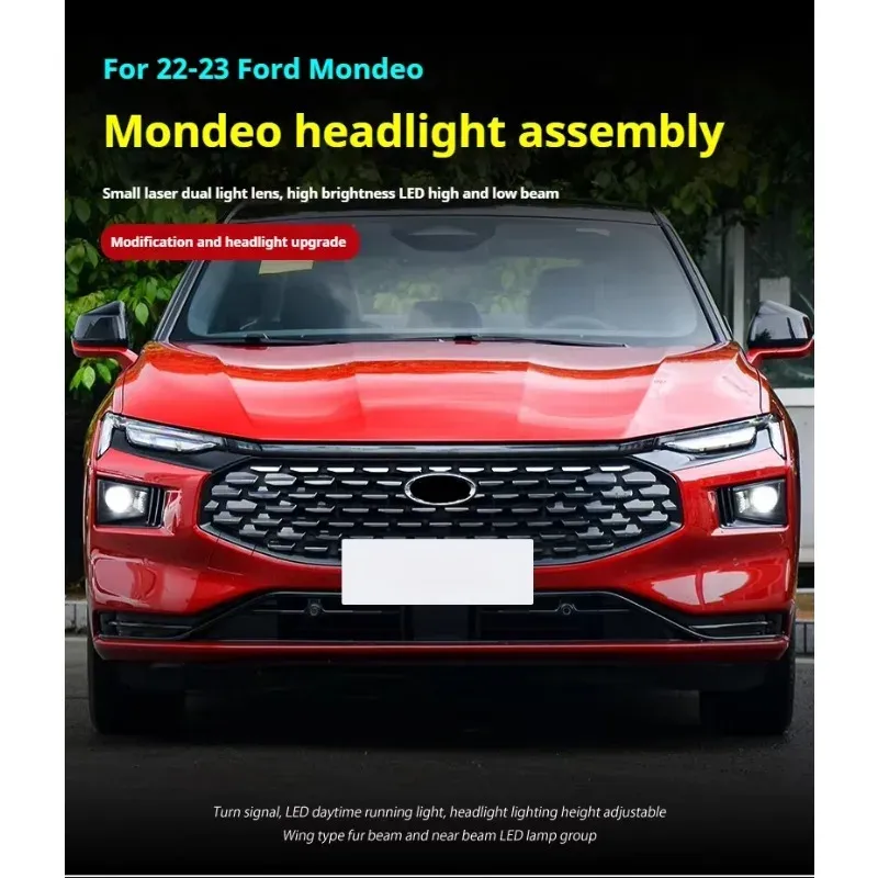 Фары передние LED с ходовыми огнями для Ford Mondeo (2022-2023), комплект, комплект, FT Carlight Carlight — фото 4
