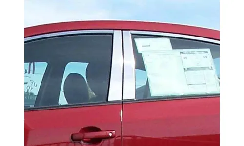 Накладки стоек дверей из нержавеющей стали 4 шт отделка двери QAA для Nissan Sentra 2007-2012 — фото 1