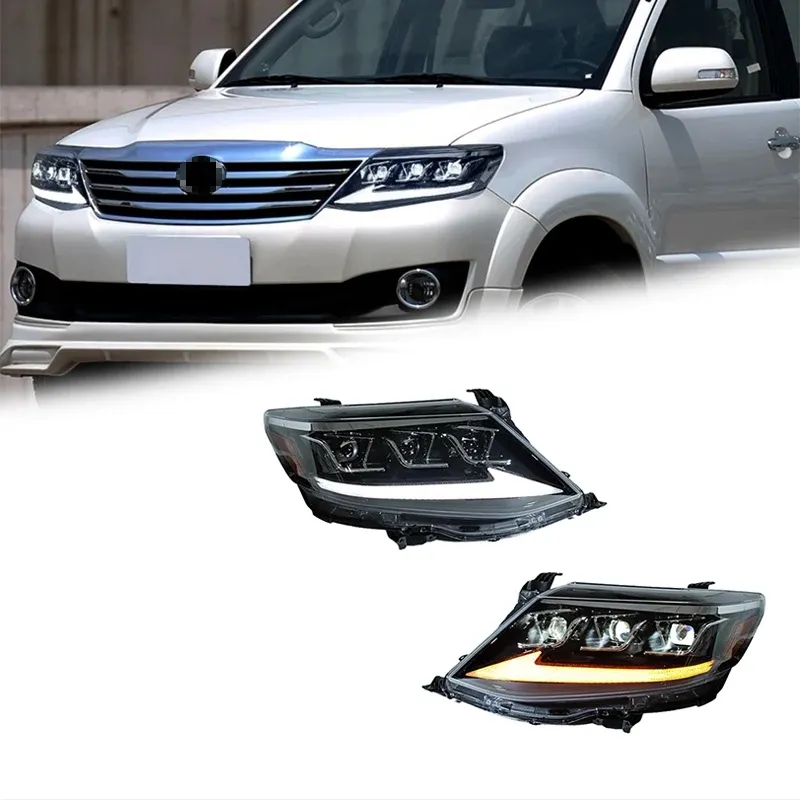 Фары LED проектор 3-глазные ДХО для Toyota Fortuner (2011-2015), комплект, комплект, FT Carlight Carlight — фото 1