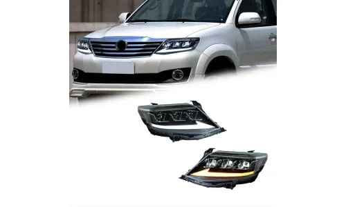 Фары LED проектор 3-глазные ДХО для Toyota Fortuner (2011-2015), комплект, комплект, FT Carlight Carlight — фото 1
