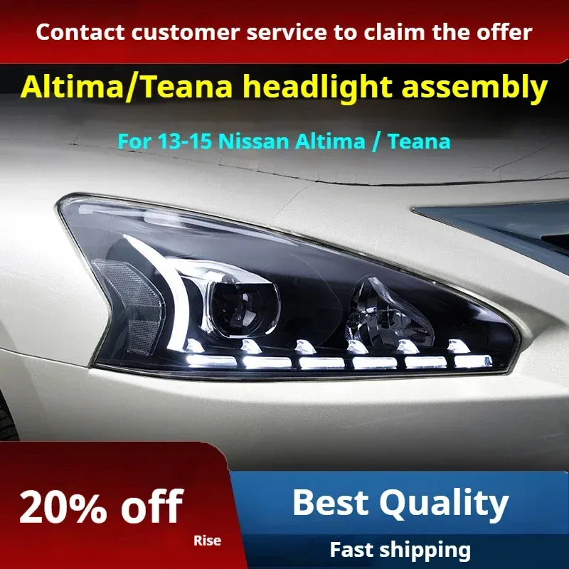 Фары передние LED с ходовыми огнями для Nissan Teana/Altima (2013-2015), комплект, комплект, FT Carlight Carlight — фото 2