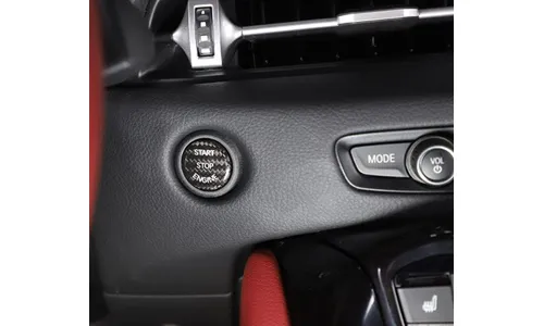 Накладка на кнопку старт стоп, карбон, для Toyota Supra 5 A90 (2019-2025) — фото 1