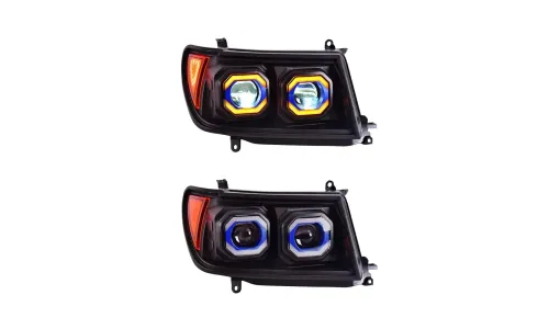 Фары передние LED с ходовыми огнями для Toyota Land Cruiser 100 (1998-2007), комплект, комплект, FT Carlight Carlight — фото 5