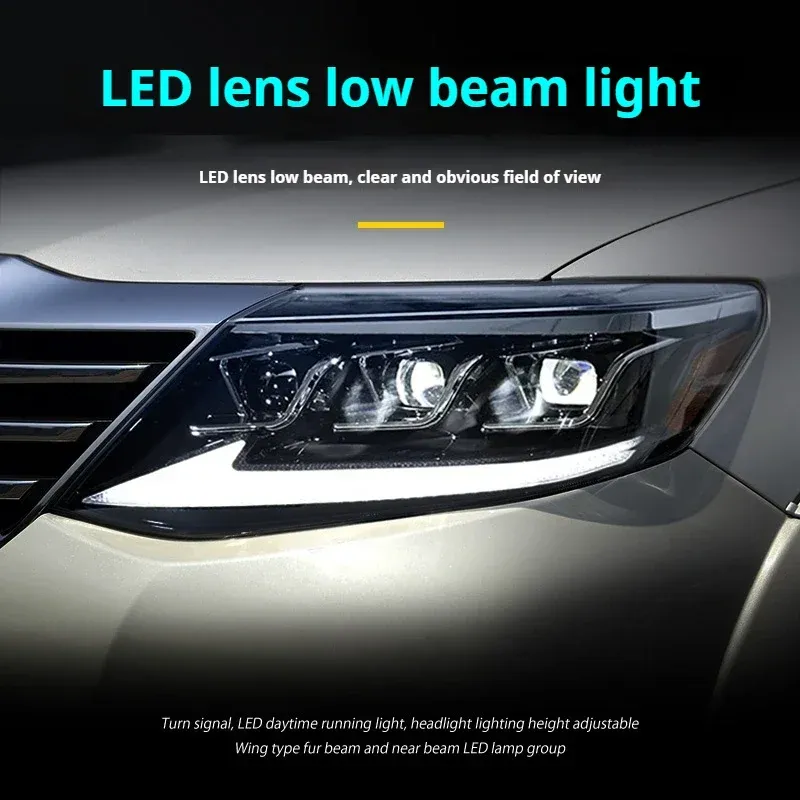 Фары LED проектор 3-глазные ДХО для Toyota Fortuner (2011-2015), комплект, комплект, FT Carlight Carlight — фото 4