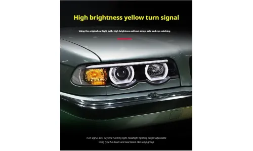 Фары передние LED с ходовыми огнями для BMW 7 E38 (1998-2002), комплект, FT Carlight — фото 3