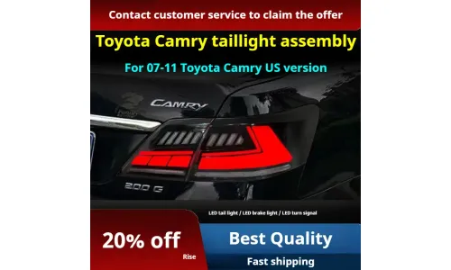 Задние LED-фонари динамический поворотник для Toyota Camry (2007-2011, США), комплект, комплект, FT Carlight Carlight — фото 2