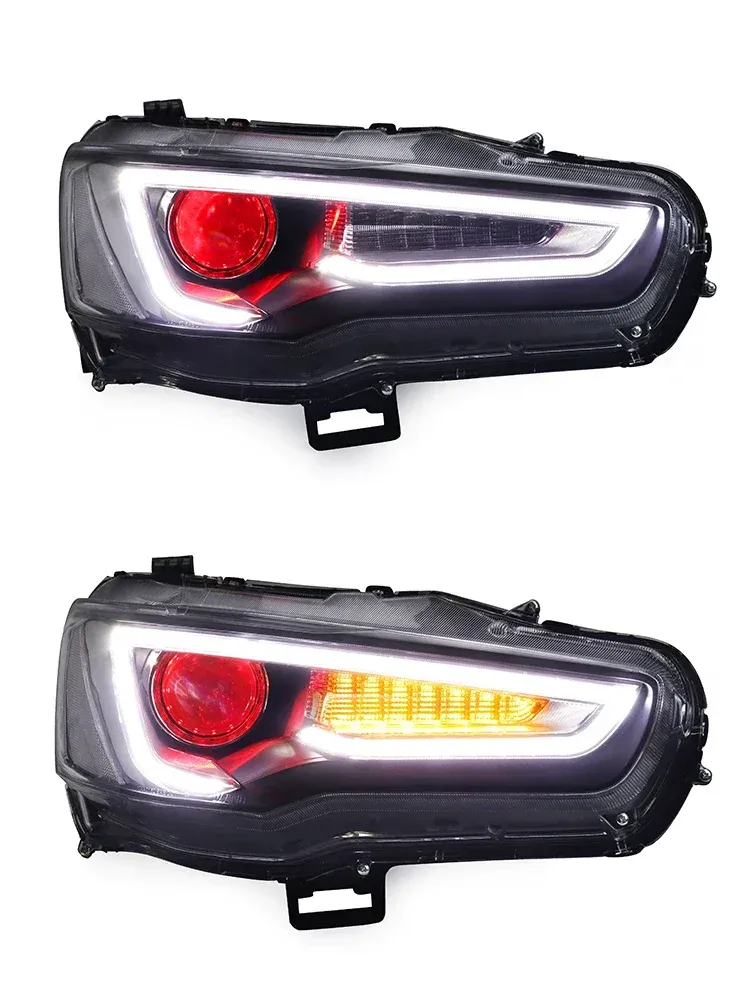 Фары передние LED с ходовыми огнями для Mitsubishi Lancer (2009-2021), комплект, комплект, FT Carlight Carlight — фото 5