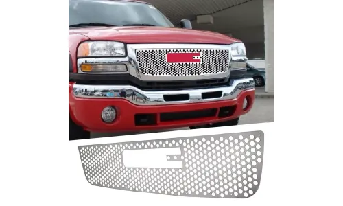 хром Stainless Punch Grille 2003-2006 GMC Sierra 1500/2500HD/3500 — фото 1