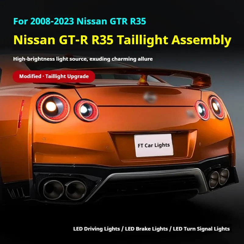 Задние LED-фонари динамический поворотник для Nissan GT-R R35 (2008-2023), комплект, комплект, FT Carlight Carlight — фото 5
