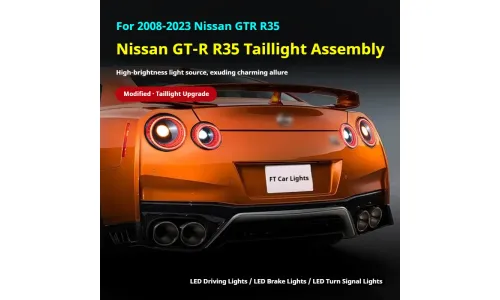 Задние LED-фонари динамический поворотник для Nissan GT-R R35 (2008-2023), комплект, комплект, FT Carlight Carlight — фото 5
