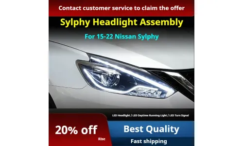 Фары передние LED с ходовыми огнями для Nissan Sylphy / Sentra (2016-2022), комплект, комплект, FT Carlight Carlight — фото 2