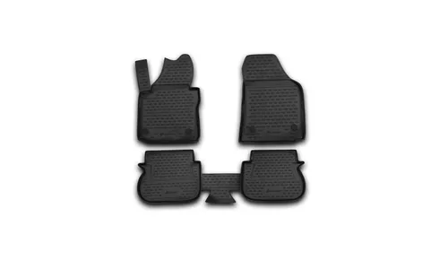 Коврики в салон VW Caddy, 10/2007-2014, 5 дв. 4 шт. (полиуретан) / Фольксваген Кэдди — фото 1
