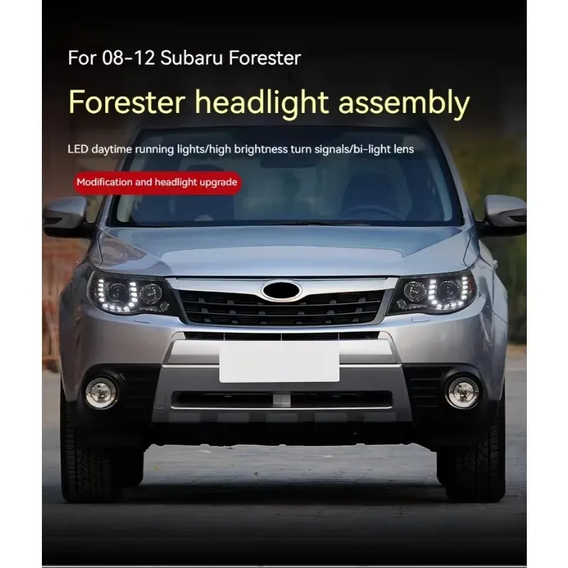 Фары передние LED с ходовыми огнями для Subaru Forester (2008-2012), комплект, FT Carlight — фото 5