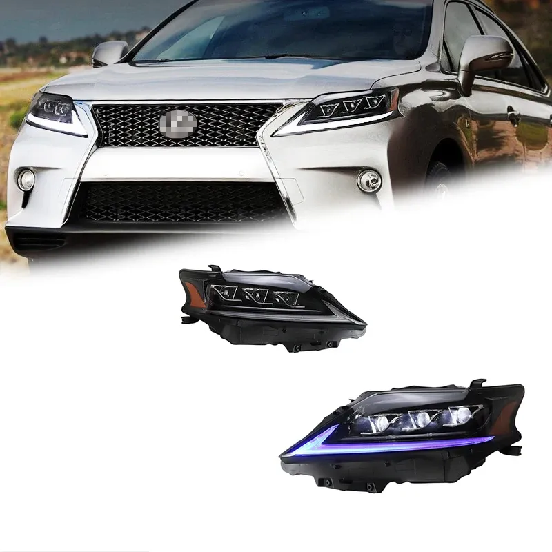 Фары передние LED с ходовыми огнями для Lexus RX (2009-2015), комплект, комплект, FT Carlight Carlight — фото 1