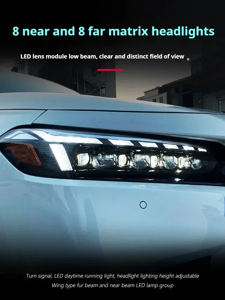 Фары передние LED с ходовыми огнями для Honda Civic 11 (2022-2025), комплект, FT Carlight — фото 2