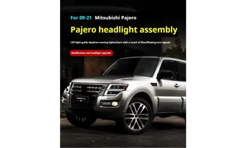 Фары передние LED с ходовыми огнями для Mitsubishi Pajero V93/V97 (2009-2021), комплект, комплект, FT Carlight Carlight — фото 5