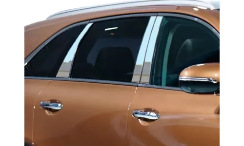 Накладки стоек дверей из нержавеющей стали 6 шт отделка окон QAA для Kia Sorento 2016-2020 — фото 1