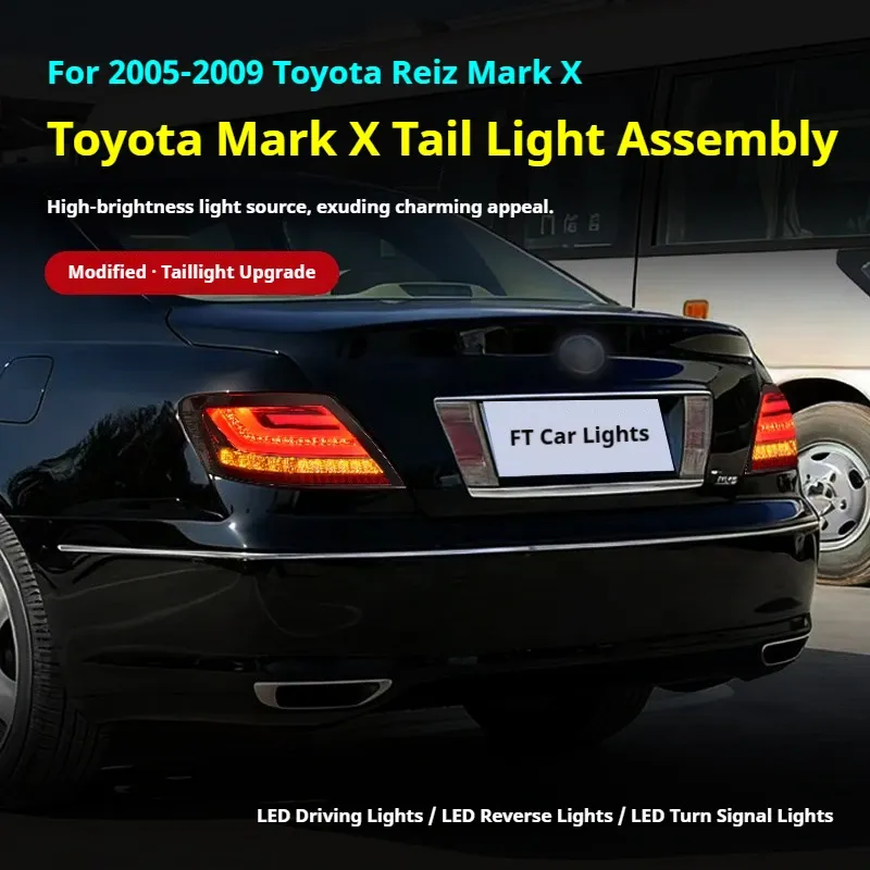 Задние LED-фонари динамический поворотник для Toyota Mark X (2005-2009), комплект, комплект, FT Carlight Carlight — фото 5